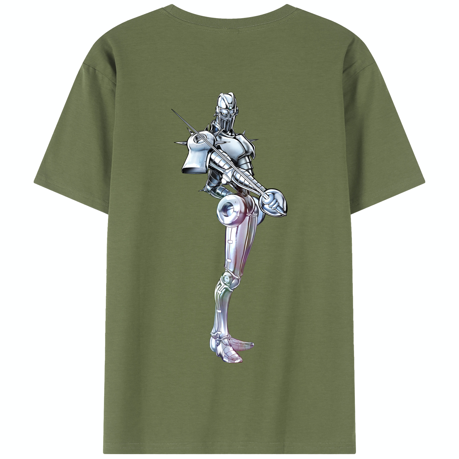 （画像用） ジョジョの奇妙な冒険 ジャン＝ピエール?ポルナレフ JoJo's Bizarre Adventure Jan Pierre Polnareff 綿100％半袖Tシャツ（背面プリント）